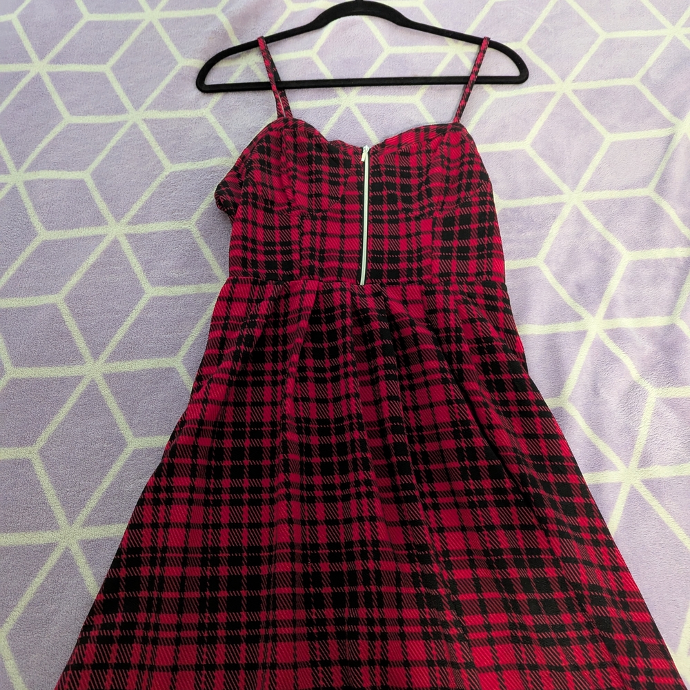 Almost Famous Pink and Black Plaid Garment